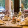 restaurant table set up